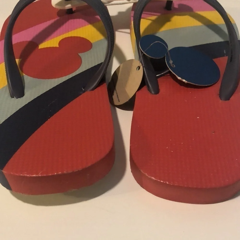 NWT Disney colorful slip on sandals flip flops